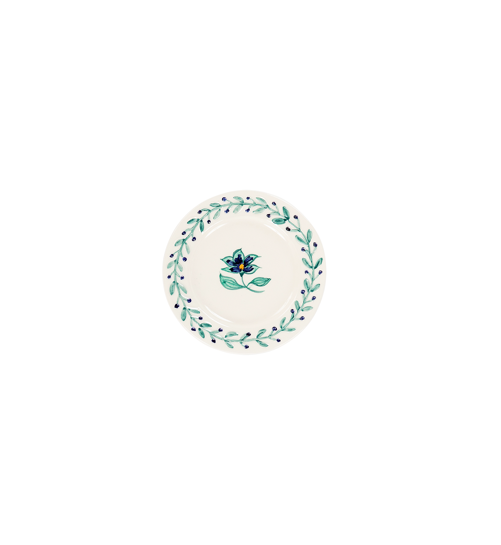 Hibiscus Ceramic Trinket fad, grøn - Ø14,5cm.